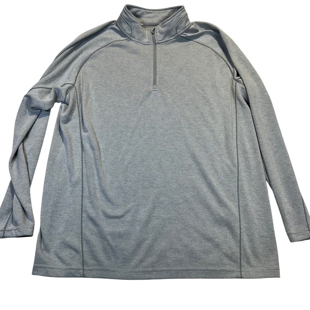 Slazenger Golf Quarter Zip Pullover Mens 2XL Gray Heathered‎ Active Sporty